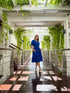 The Riviera Dress - Royal Drops