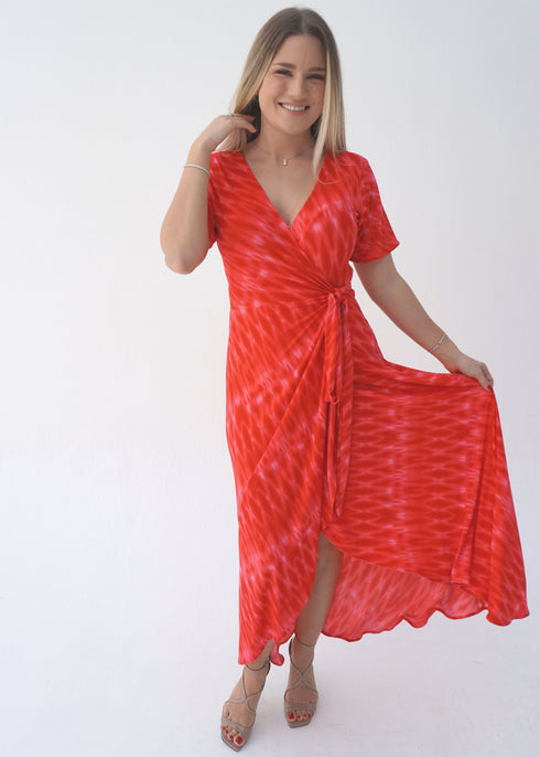 Dress The Maxi Wrap Dress - Lipstick Waves dubai outfit dress brunch fashion mums