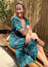 Dress The Stretch Wrap Dress - Teal Dream dubai outfit dress brunch fashion mums