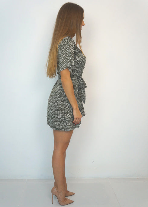 Dresses The Flirty Wrap Dress - Olive Martinis Satin dubai outfit dress brunch fashion mums