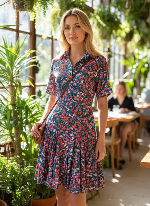 The Lola Shirt Dress - Coastal Teal dubai outfit dress brunch fashion mums