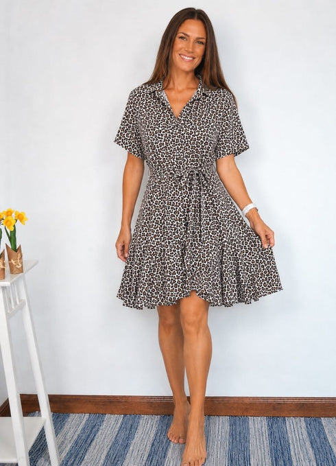The Lola Shirt Dress - Lovely Leopard dubai outfit dress brunch fashion mums