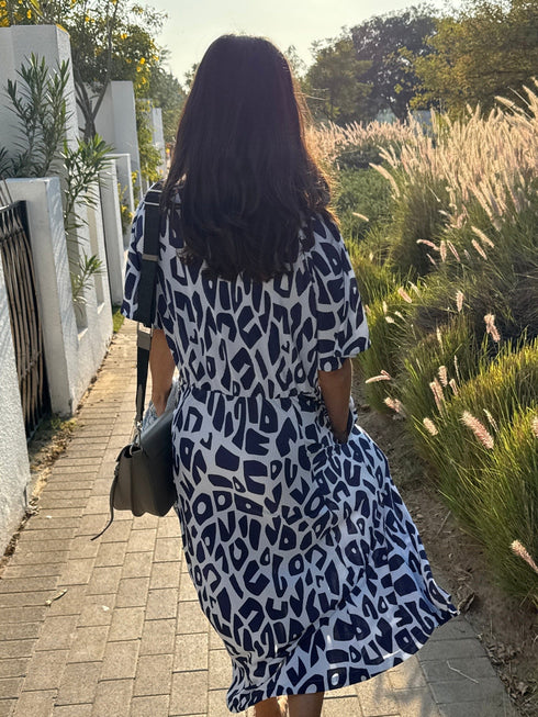 The Perfect Shirt Dress - Indigo City Pleats dubai outfit dress brunch fashion mums