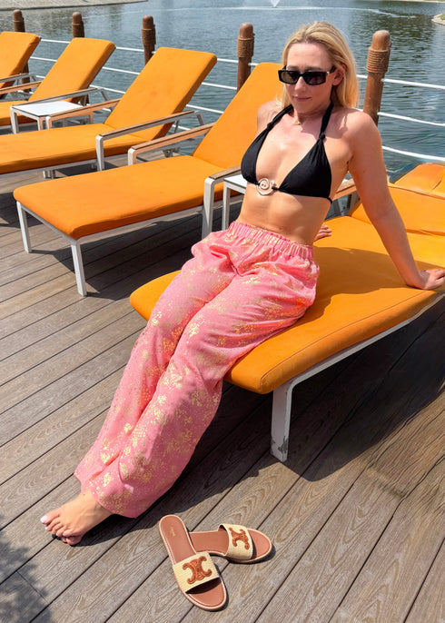The Tivoli Trousers - Golden Coral dubai outfit dress brunch fashion mums