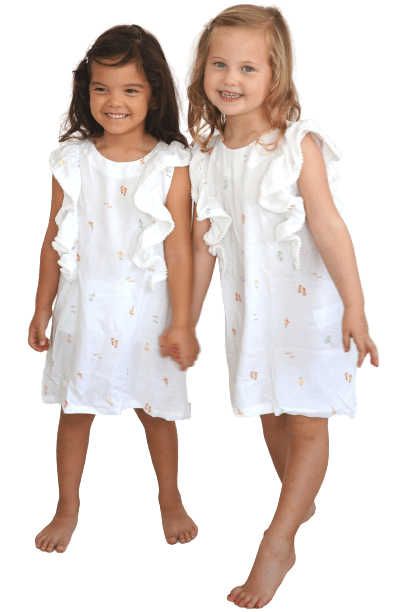 Top The Little Fifi Ruffle Dress - Mini White Beach dubai outfit dress brunch fashion mums