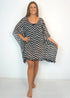 Beach Kaftan The Beach Kaftan - Black & White Painted Chevron dubai outfit dress brunch fashion mums