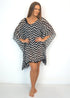 Beach Kaftan The Beach Kaftan - Black & White Painted Chevron dubai outfit dress brunch fashion mums