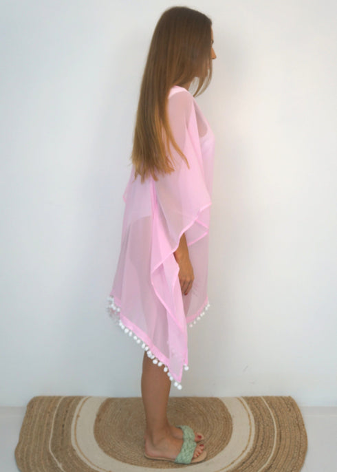 Beach Kaftan The Beach Kaftan - Ice Pink Chiffon dubai outfit dress brunch fashion mums