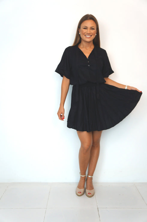 Beach Kaftan The Leah Dress - Midnight Black dubai outfit dress brunch fashion mums