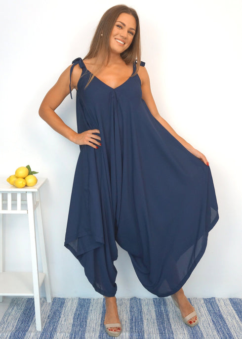 Clothing The Harem Jumpsuit - Deep Navy Summer dubai outfit dress brunch fashion mums