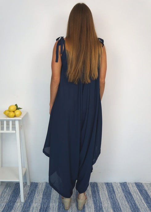 Clothing The Harem Jumpsuit - Deep Navy Summer dubai outfit dress brunch fashion mums