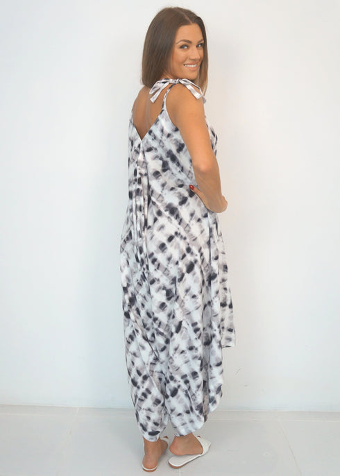 Clothing O/S The Harem Jumpsuit - Pebbles Tie Dye dubai outfit dress brunch fashion mums