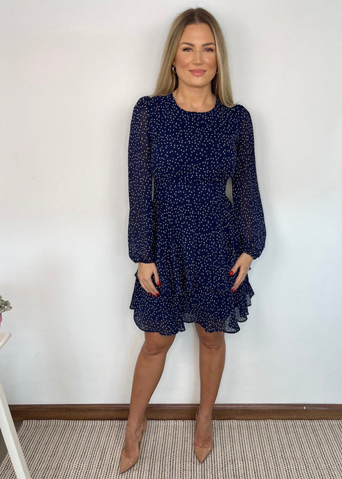 Dress The Dream Dress - Navy Drops dubai outfit dress brunch fashion mums