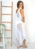 Dress The Harem Jumpsuit - White Chiffon dubai outfit dress brunch fashion mums