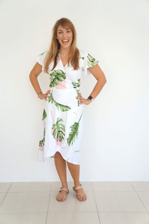 Dress The Maxi Wrap Dress - Palm Breeze dubai outfit dress brunch fashion mums