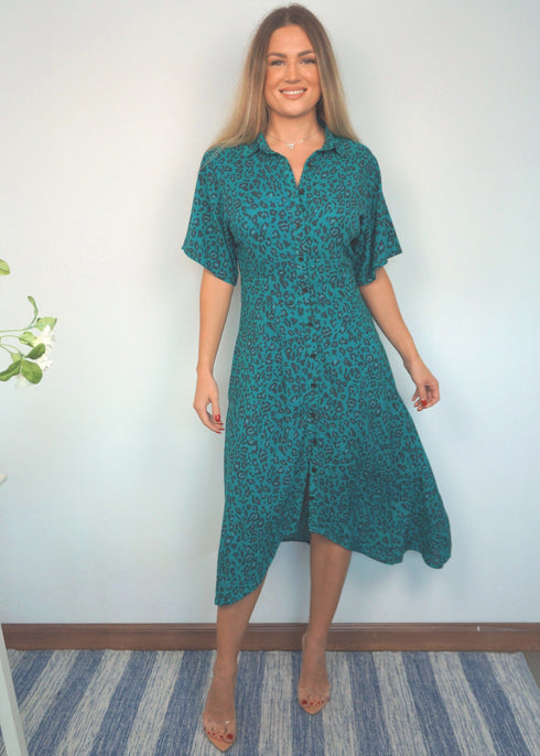 Dress The Midi Fitted Shirt Dress - Jade Jungle dubai outfit dress brunch fashion mums
