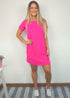 Dress The Mini Anywhere Dress - Hot Pink dubai outfit dress brunch fashion mums