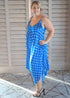 Jumpsuit O/S The Harem Jumpsuit - Royal Blue Polka dubai outfit dress brunch fashion mums