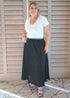 Skirt The Joss Maxi Skirt - Black Pleats dubai outfit dress brunch fashion mums