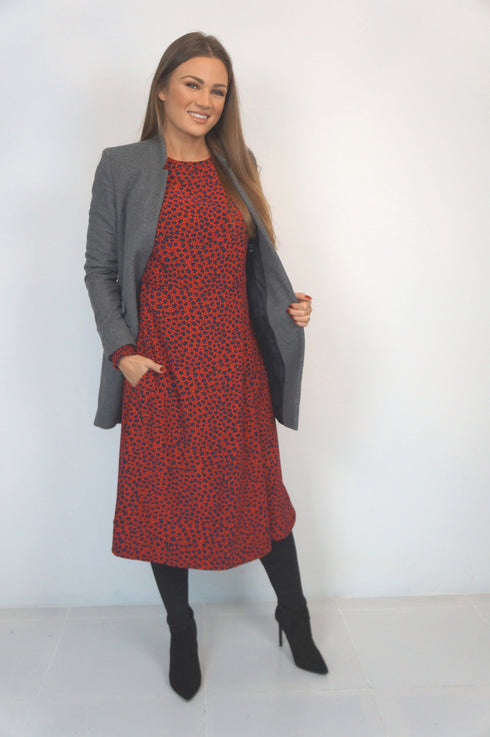 The A/W Pixie Dress - Lipstick Leopard dubai outfit dress brunch fashion mums