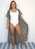 The Beach Wrap Dress - Black & White Painted Chevron dubai outfit dress brunch fashion mums