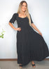 The Brighton Maxi Dress - Cy Black dubai outfit dress brunch fashion mums