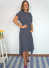 The Evening Dress - Navy Dalmatian dubai outfit dress brunch fashion mums