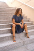 The Evening Dress - Navy Dalmatian dubai outfit dress brunch fashion mums