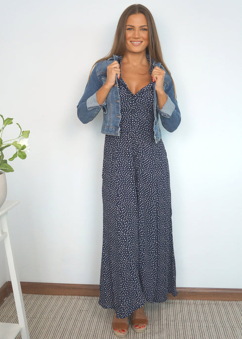 The Fitted Shirt Dress - Navy Dalmatian dubai outfit dress brunch fashion mums