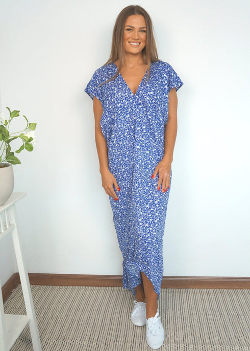 O/S The Kate Maxi Dress - Ditsy Royal dubai outfit dress brunch fashion mums