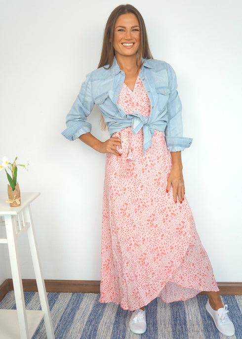 The Maxi Wrap Dress - Sketchy Wild Flower dubai outfit dress brunch fashion mums