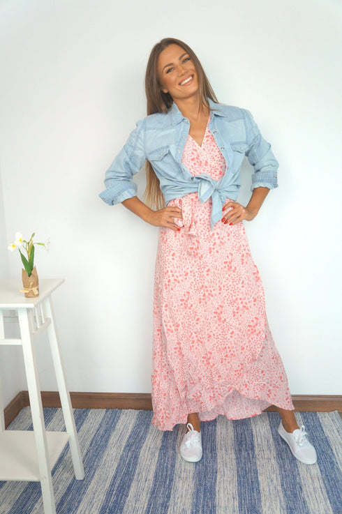The Maxi Wrap Dress - Sketchy Wild Flower dubai outfit dress brunch fashion mums
