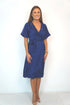 The Midi Flirty Wrap Dress - Perfect Navy dubai outfit dress brunch fashion mums