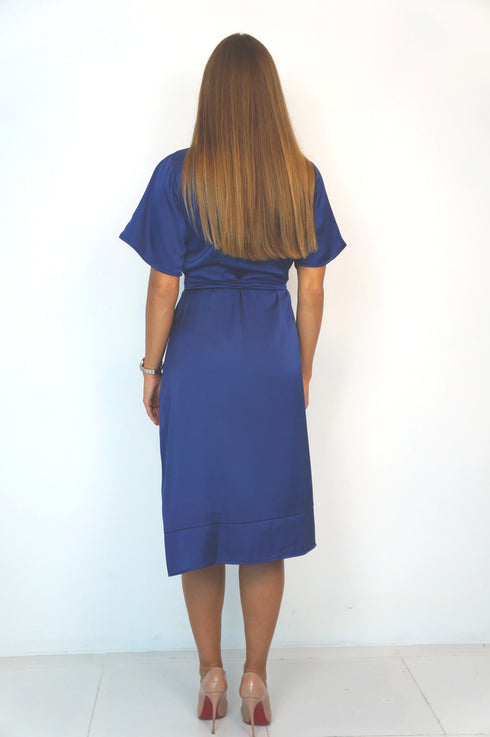 The Midi Flirty Wrap Dress - Perfect Navy dubai outfit dress brunch fashion mums
