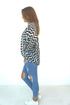 BLACK AND WHITE PAINTED CHEVRON The Mini Palm Kimono - Black & White Painted Chevron dubai outfit dress brunch fashion mums