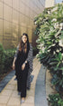 BLACK AND WHITE PAINTED CHEVRON The Palm Kimono - Black & White Painted Chevron dubai outfit dress brunch fashion mums