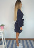 The Perfect Little Wrap Dress - Navy Pleats dubai outfit dress brunch fashion mums