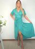 The Pleated Wrap Dress - Emerald Pleats dubai outfit dress brunch fashion mums