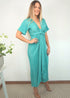 The Pleated Wrap Dress - Emerald Pleats dubai outfit dress brunch fashion mums