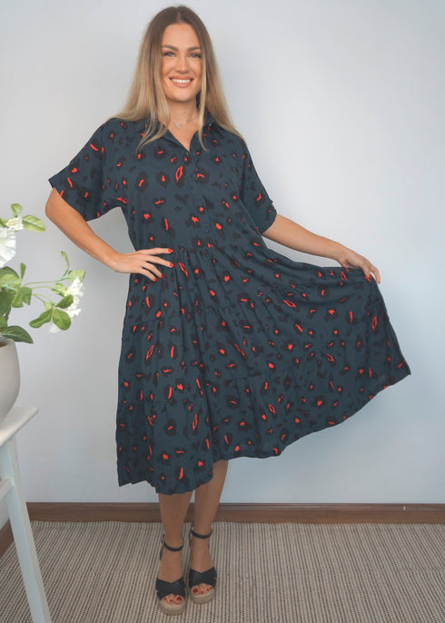 The Riviera Dress - Forest Leopard dubai outfit dress brunch fashion mums