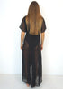 The Short Beach Wrap Dress - Black Chiffon dubai outfit dress brunch fashion mums
