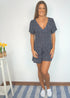 The Tasha Playsuit - Navy Dalmatian dubai outfit dress brunch fashion mums