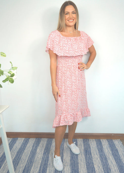 The Venice Dress - Ditsy Lipstick dubai outfit dress brunch fashion mums