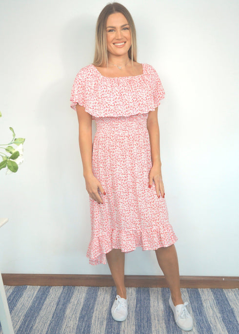 The Venice Dress - Ditsy Lipstick dubai outfit dress brunch fashion mums