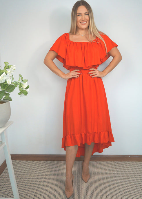 The Venice Dress - Mac Red dubai outfit dress brunch fashion mums