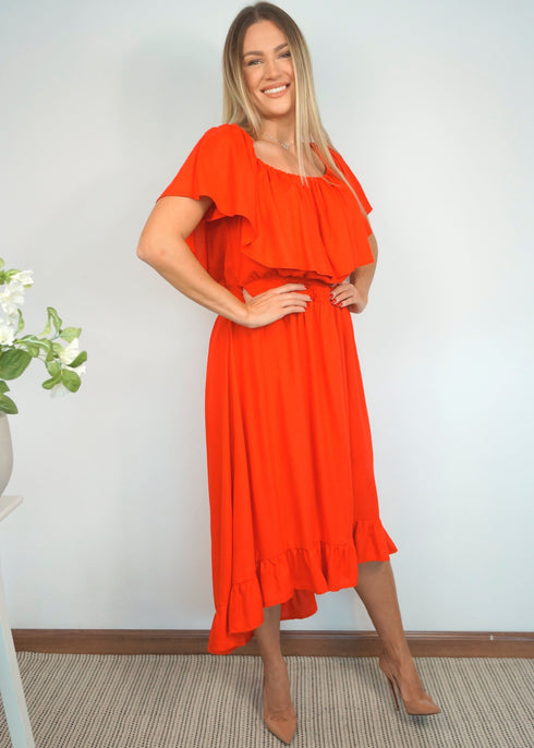 The Venice Dress - Mac Red dubai outfit dress brunch fashion mums
