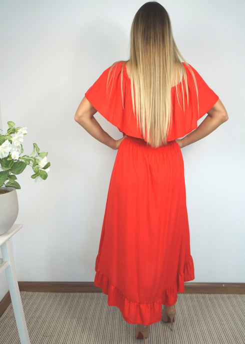 The Venice Dress - Mac Red dubai outfit dress brunch fashion mums
