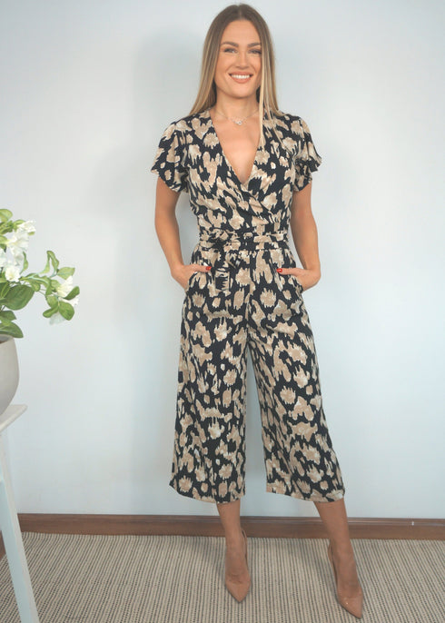 The Wrap Jumpsuit - Desert Black dubai outfit dress brunch fashion mums