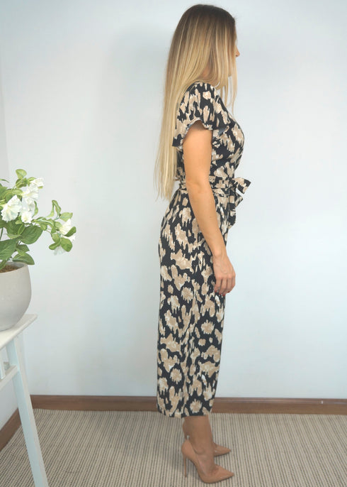 The Wrap Jumpsuit - Desert Black dubai outfit dress brunch fashion mums