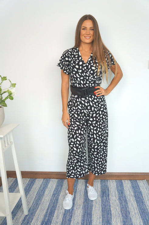 The Wrap Jumpsuit - Wild Abstract dubai outfit dress brunch fashion mums